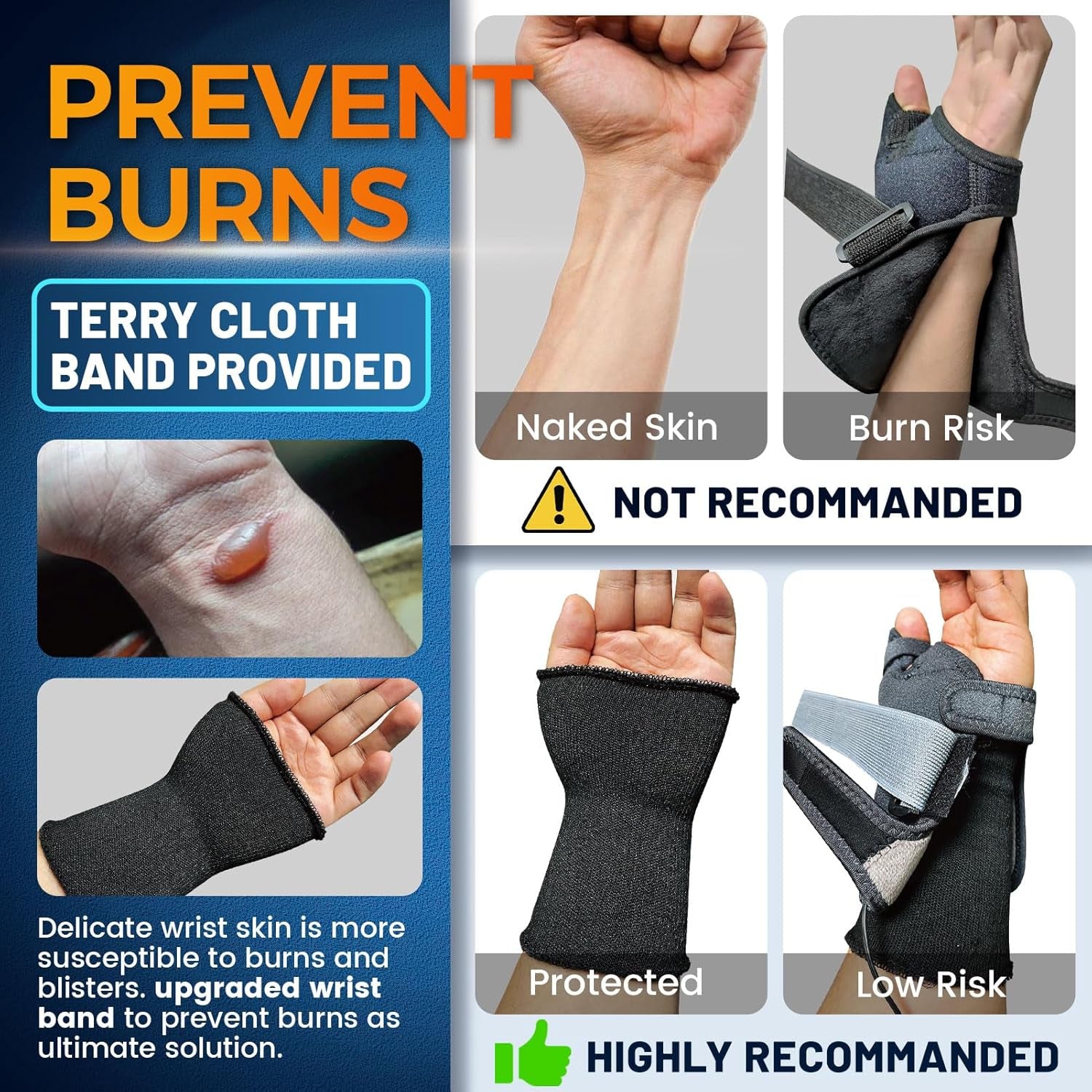 Wrist Thumb Brace Heating Pad for Arthritis and Carpal Tunnel Relief, Hand Heating Pad for Sprains Trigger Thumb, Tendonitis Pain Relief - Left Right Hand (S/M)