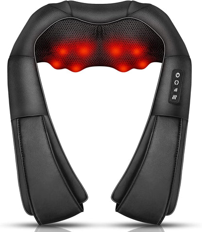 Neck Massager with Heat, Shiatsu Massager for Neck, Back, Shoulder, Foot and Leg, Deep Tissue 3D Kneading Massager for Relax Muscles at Home and Offie,Neck Massager for Women and Men